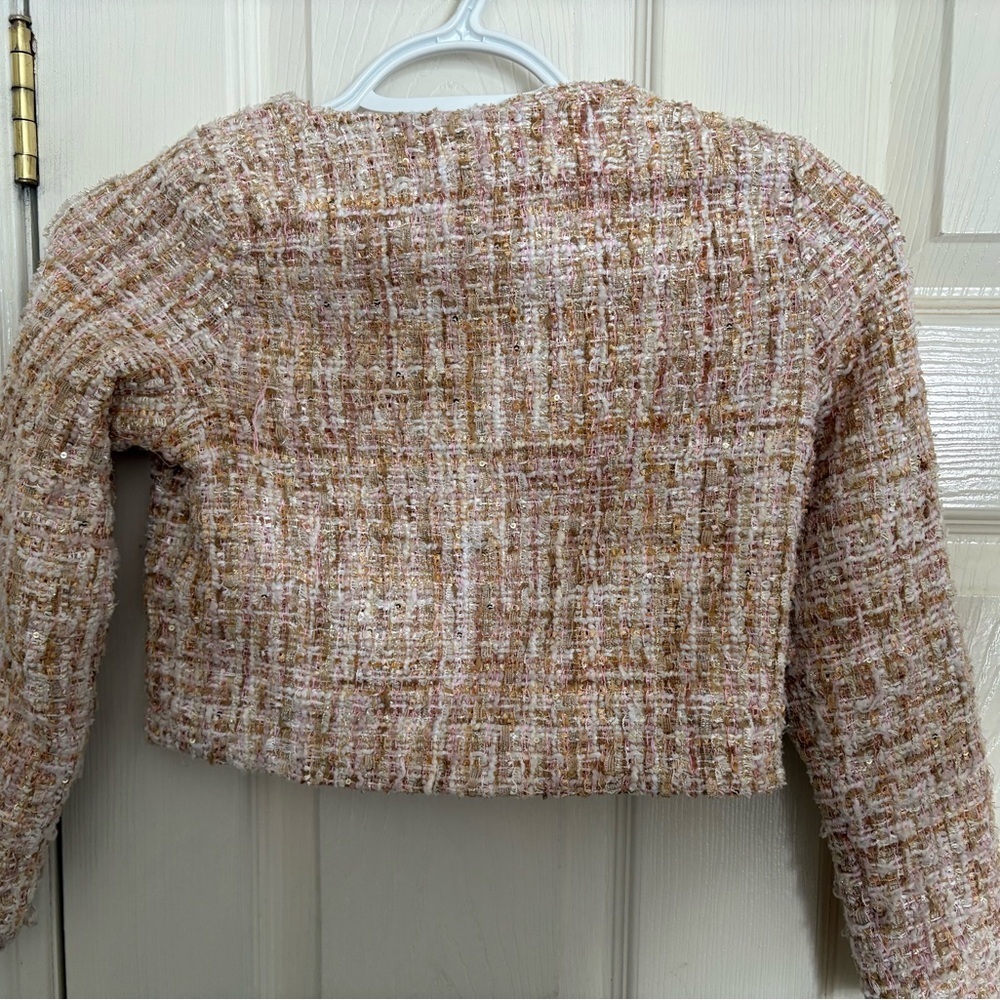 Pink Tweed Kids Nicole Miller Jacket - Picture 3 of 9